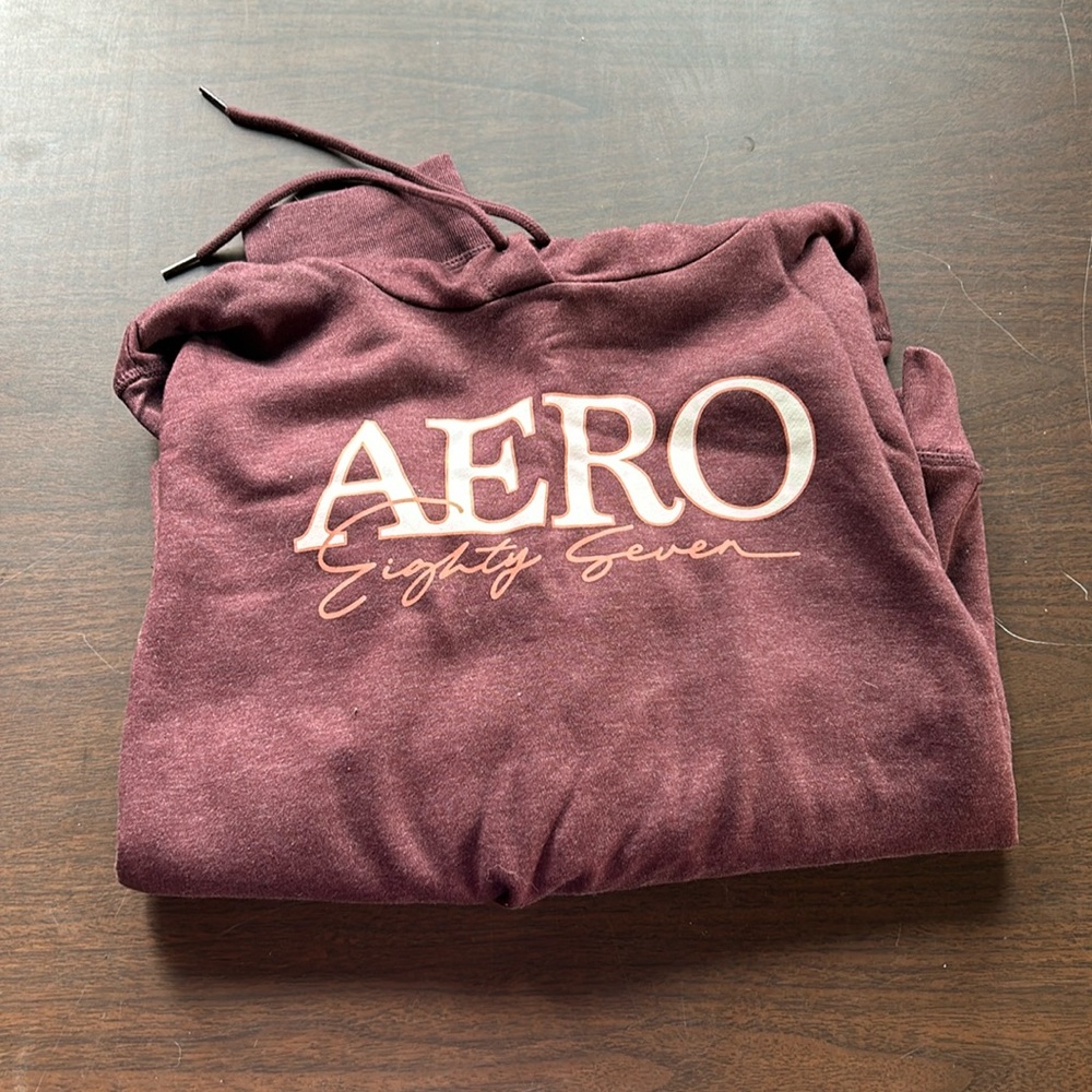 Aeropostale Like New Womens X-Large Fleece Hoodie Sweatshirt Maroon